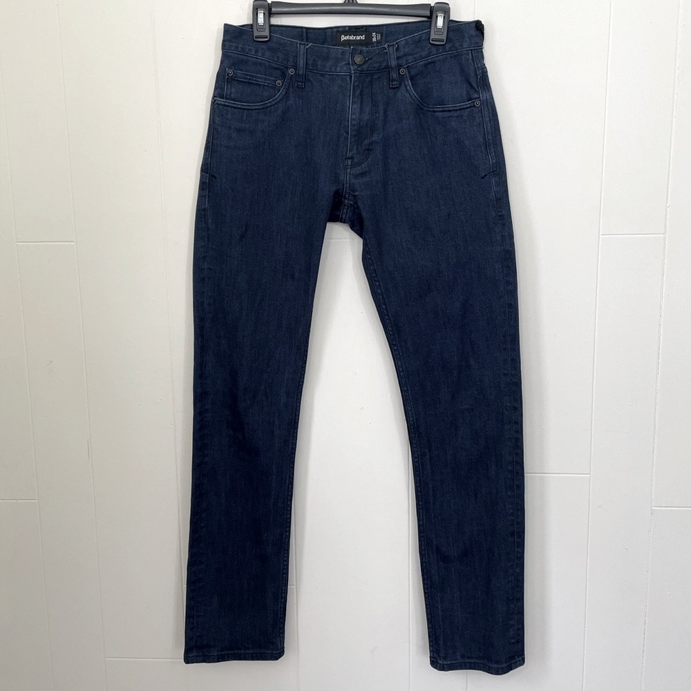 Betabrand Sons of Britches Straight Leg Jeans Men's Size 30x34 Dark Wash Denim